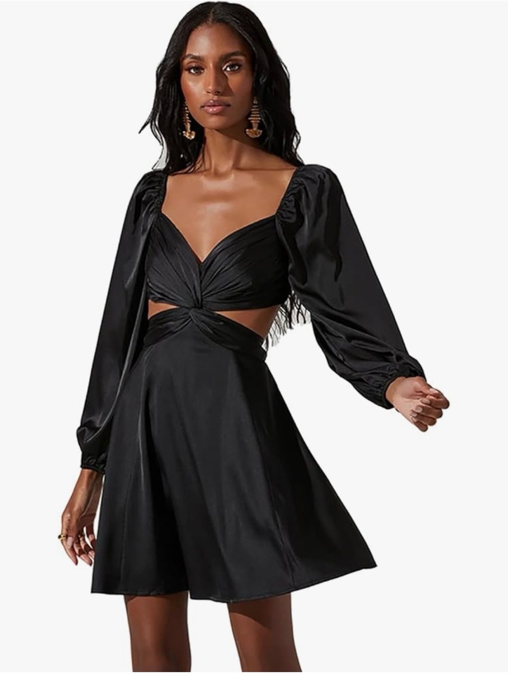 ASTR the label Women's Anamaria Dress, Black, Small